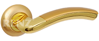 Дверная ручка RENZ мод. Сицилия (матовая латунь/латунь блест.) DH 37-08 SG/GP