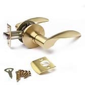 Дверная ручка-защелка Zambrotto мод. Z104-05-SB (матовое золото) проходная без фиксаци