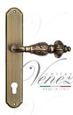 Дверная ручка Venezia на планке PL02 мод. Lucrecia (мат. бронза) под цилиндр