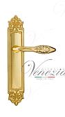 Дверная ручка Venezia на планке PL96 мод. Casanova (полир. латунь) проходная
